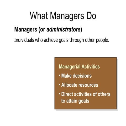 What Managers Do