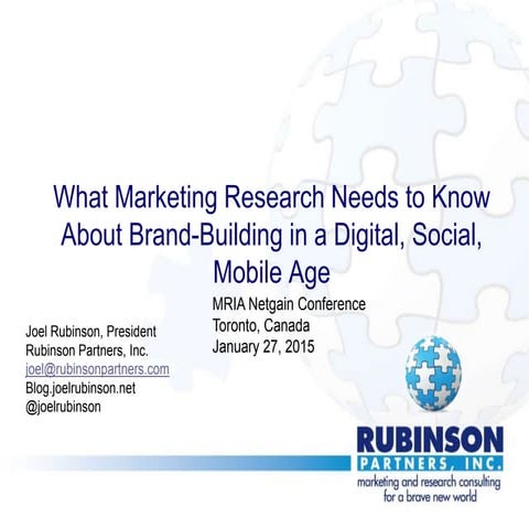 What marketing research needs to know about brand building in a digital age