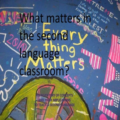 What matters in teaching a second language