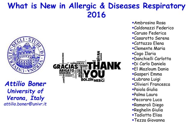 Format 2016:  what is new in allerg...