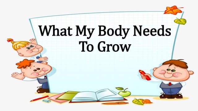 Basic needs go, grow and glow food | PPTX