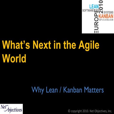 What next in the agile world - Alan Shalloway