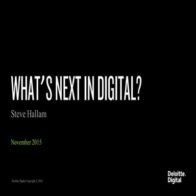 What next in the digital economy