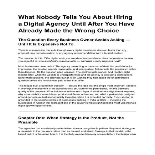 What Nobody Tells You About Hiring a Digital Agency Until After You ...