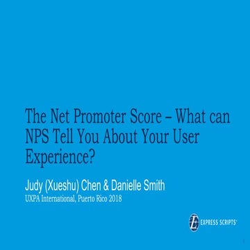 The Net Promoter Score - What can NPS Tell you about your User Experience