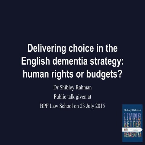 What offers more choice? Budgets or human rights?