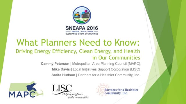 What planners need to know