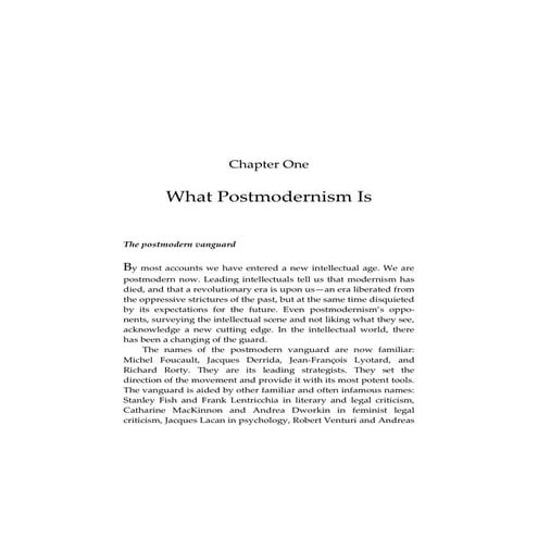 What postmodernism is.