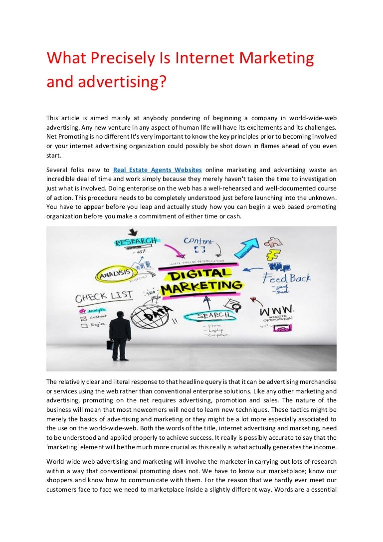 What Precisely Is Internet Marketing And Advertising