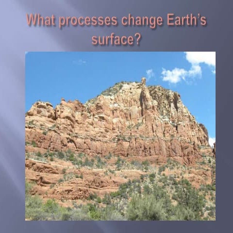 What processes change Earth’s surface?