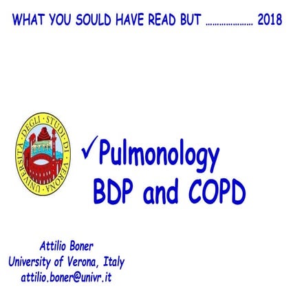 What pulmonology 4 bpd and copd