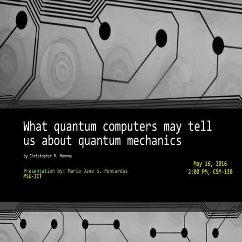 What quantum computers may tell us about quantum mechanics