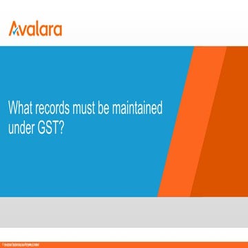 What records must be maintained under gst