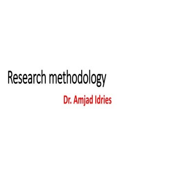 What is research methodology