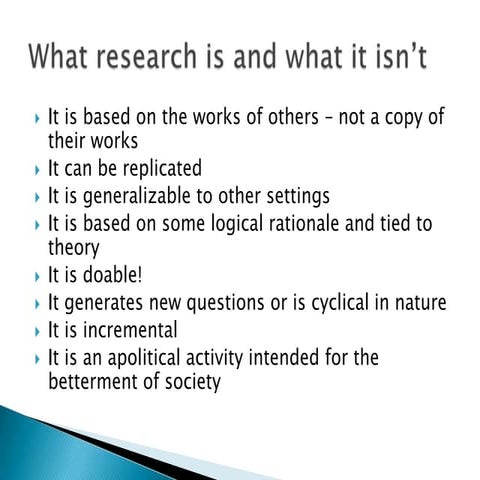 What research is and what it isn’t