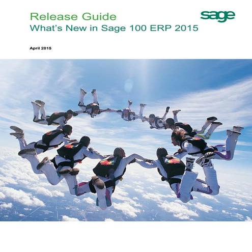 What's New in Sage 100 ERP 2015 (Guide)