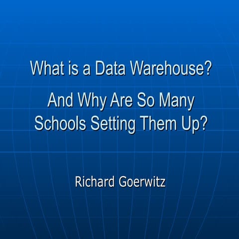 Whats a datawarehouse