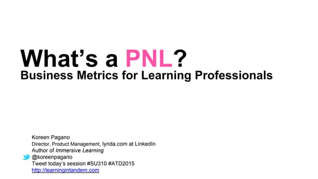 What is a PNL? Business Metrics for...