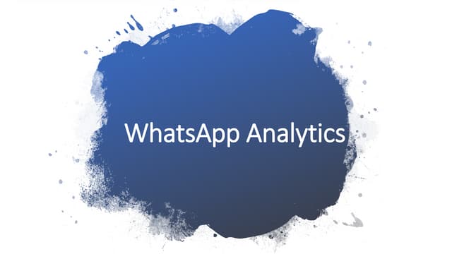 Whatsapp analytics