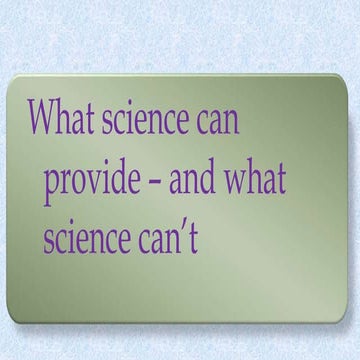 Science limitations | PPTX