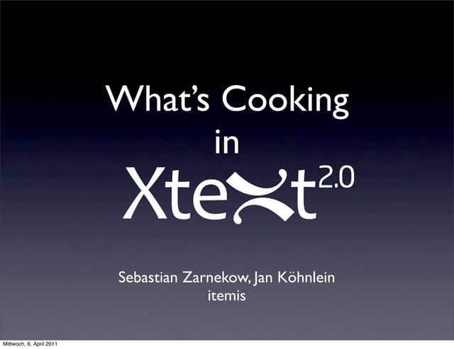 What's Cooking in Xtext 2.0