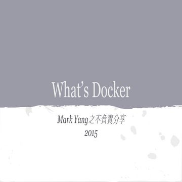 Whatʻs docker