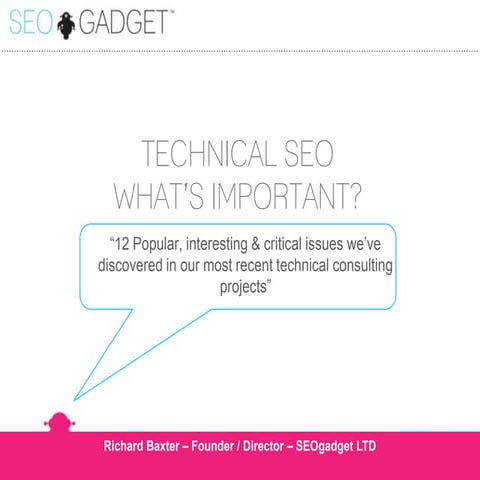 What's Important for Technical Search Engine Optimisation?