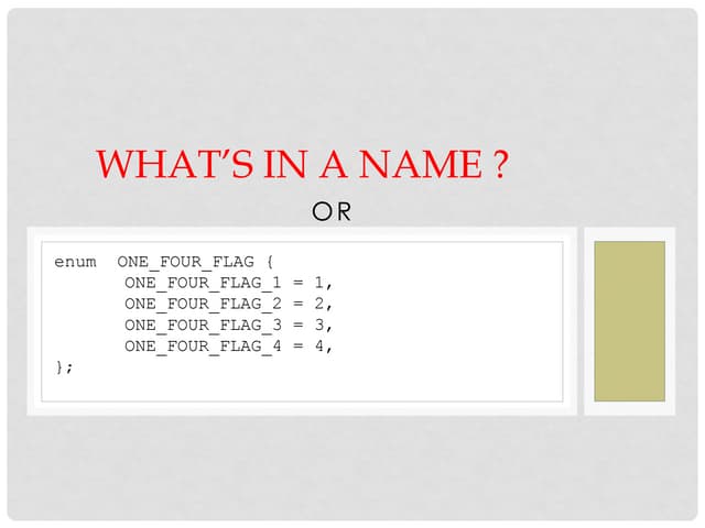 What's in a name