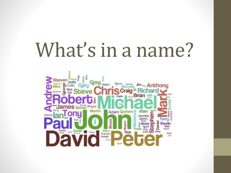 What’s in a name