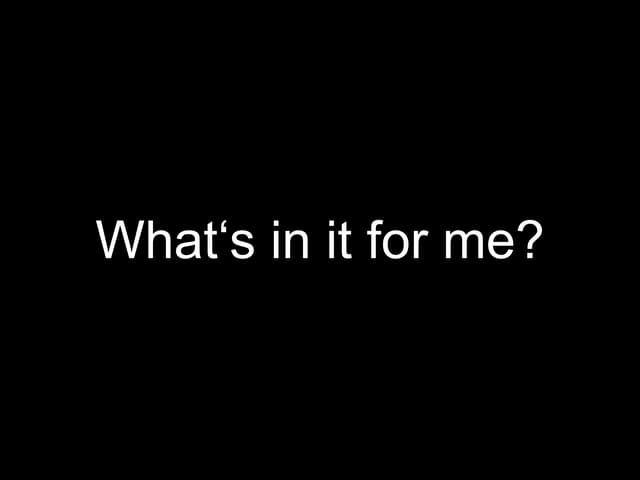 Whats In It For Me - Web2.0
