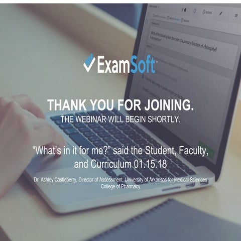 "What's in it for me?" said the Student, Faculty, and Curriculum