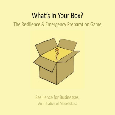 What's in your box - Business Resillience