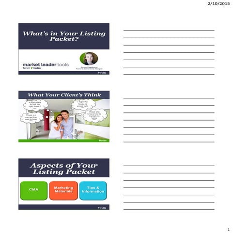 What's in your listing packet?