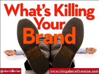 What's killing your brand? (And how to kill it before it kills you.) by David Brier