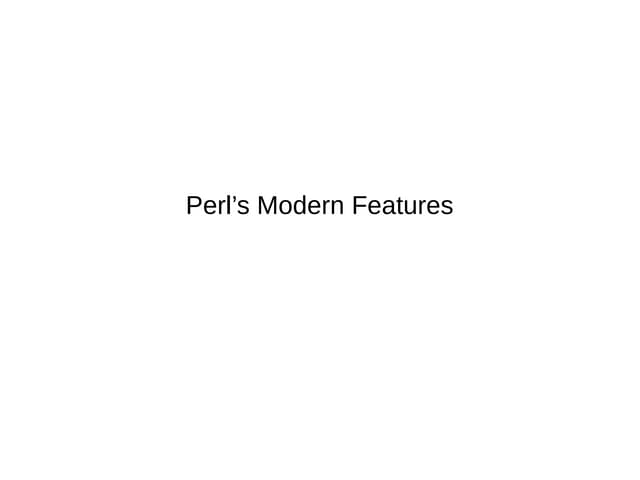 Whatsnew in-perl