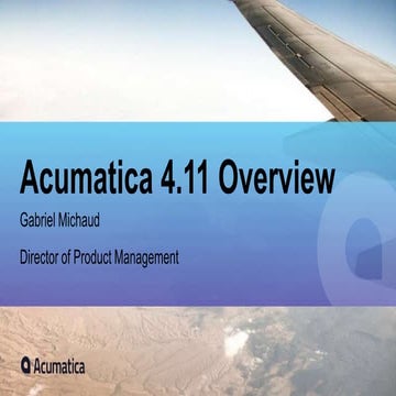 An Overview of Acumatica Version 4.2