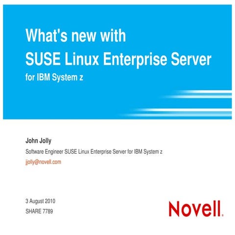 Whats New with SUSE Linux Enterprise Server