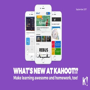 What's new at Kahoot! September 2017