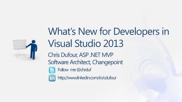 Whats new for developers in Visual Studio 2013