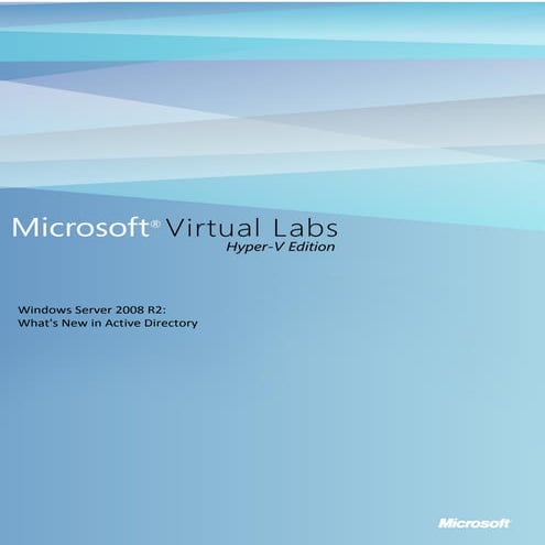 Whats new in active directory window 2008 R2 server