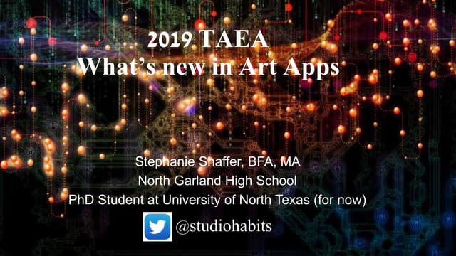 TAEA 2019 Whats new in art aaps?