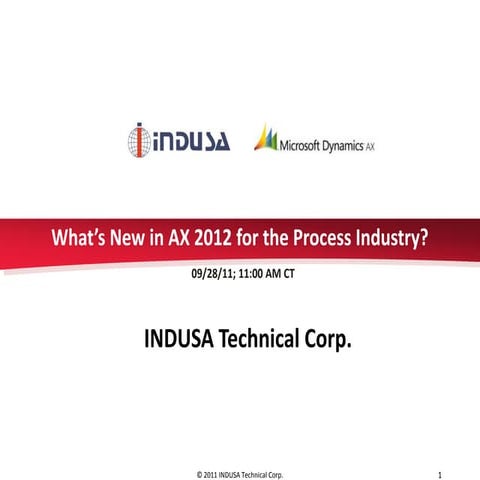 What’s New in AX 2012 for the Process Industry