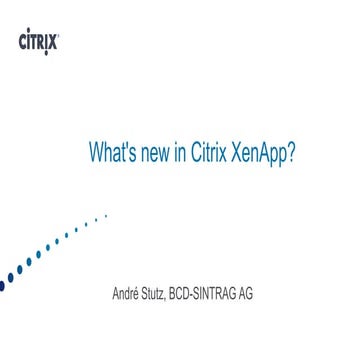 What is new in Citrix xen App 2