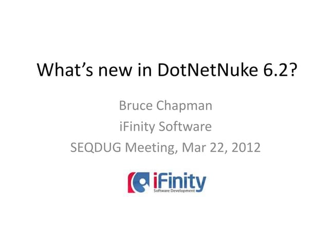 What’s new in DotNetNuke 6.2