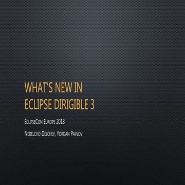 Whats New in Eclipse Dirigible 3