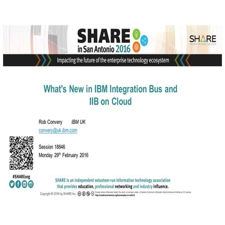 Whats New in Integration What's New in IBM Integration Bus and IIB on Cloud 