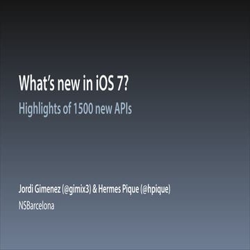 What's new in iOS 7