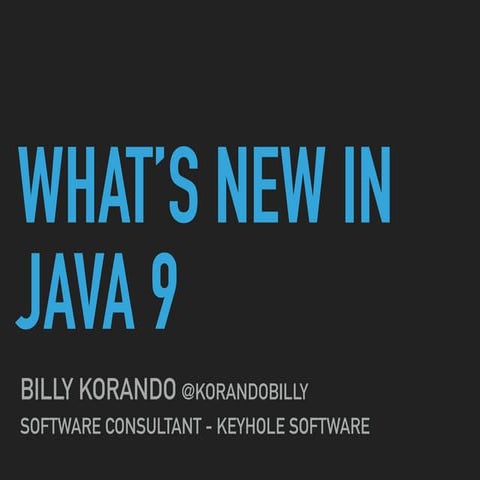 What's New in java 9