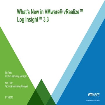 What's new in log insight 3.3 presentation