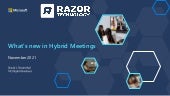 Whats New in Microsoft Teams Hybrid Meetings November 2021
